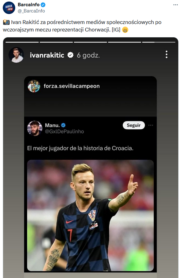 STORIES po meczu Chorwacji na profilu Ivana Rakiticia xD